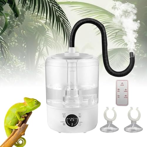 Reptilien Luftbefeuchter, 4 L Tank, Ultra-Leise <25 dB, Smart Feuchtigkeitskontrolle, 2 m Schlauch, Infrarot-Fernbedienung, Leitungswasserfilter, Sicher & ideal für Growbox & Beregnungsanlage Reptilien Luftbefeuchter, 4 L Tank, Ultra-Leise <25 dB, Smart Feuchtigkeitskontrolle, 2 m Schlauch, Infrarot-Fernbedienung, Leitungswasserfilter, Sicher & ideal für Growbox & Beregnungsanlage von Tasofac