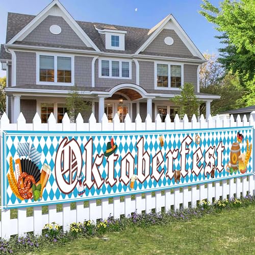 Oktoberfest Deko Banner Blau Weiß - Bayerische Partybanner Lange Garten Hintergrund 274 x 37 cm, Stoff Dekoration für Bierfest Bierzelten Party Bier Festival Oktoberfest Deko Banner Blau Weiß - Bayerische Partybanner Lange Garten Hintergrund 274 x 37 cm, Stoff Dekoration für Bierfest Bierzelten Party Bier Festival von Tasoraor