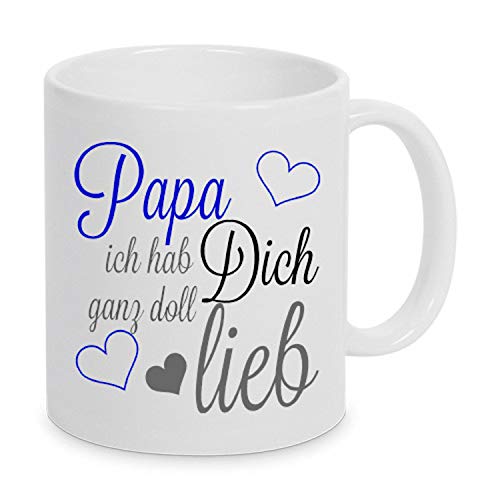 TassenKing(TM - Papa ich hab dich ganz doll lieb - Tasse - Kaffeetasse - Tasse mit Spruch von TassenKing