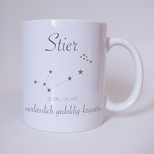 Sternzeichen Stier - Tasse - Kaffeetasse - Tasse mit Spruch von TassenKing