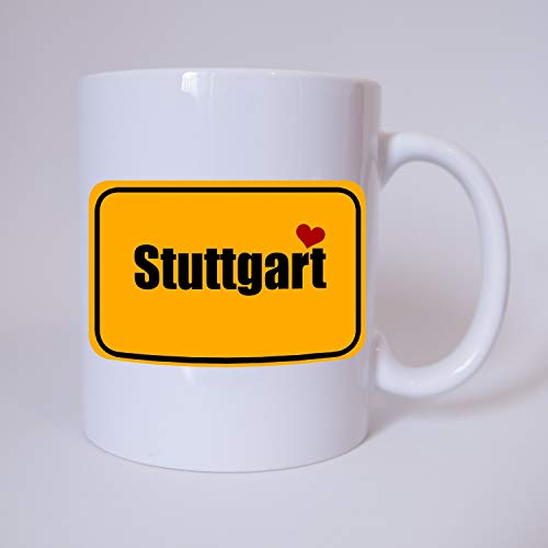 Stuttgart - I love Stuttgart - Ortsschild - Meine Heimat Stuttgart - Meine Stadt Stuttgart - Ich liebe Stuttgart - Tasse - Kaffeetasse - Kaffeebecher - Kaffeepot von TassenKing