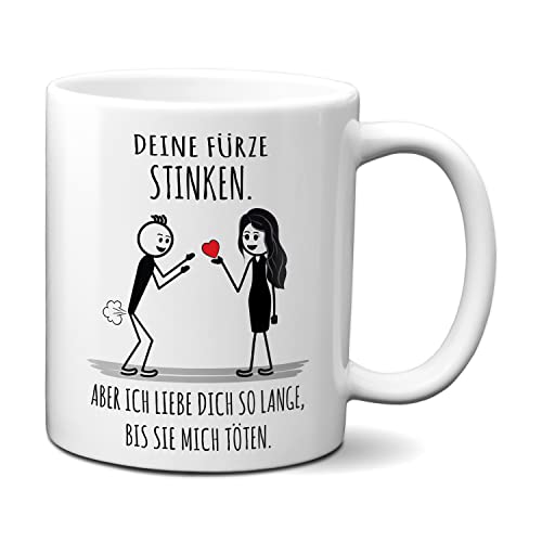 TassenKing® Tasse mit Spruch - Deine Fürze Stinken - Bestes Kaffeetassen für Ihn - lustige Geschenke für Männer - Furzen Büro Becher Geschenk - Kaffeebecher von TassenKing