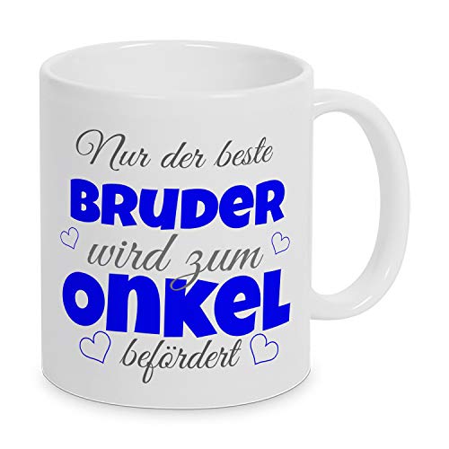 TassenKing Tasse - Nur der beste Bruder wird zum Onkel befördert - Kaffeetasse als Geschenkidee. Bester Papa wird zum Opa. Geschenk Papa Tasse. Bester Papa Kaffeetasse von TassenKing