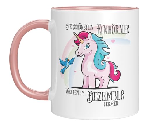 TassenTicker - Die schönsten Einhörner werden im Dezember geboren - Einhorn Tasse - Geburtstagsgeschenk - Monats-Tasse - persönliches Geschenk - pink TassenTicker - Die schönsten Einhörner werden im Dezember geboren - Einhorn Tasse - Geburtstagsgeschenk - Monats-Tasse - persönliches Geschenk - pink von TassenTicker