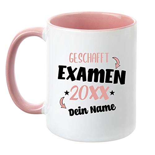TassenTicker - Tasse zum Examen 20XX - Personalisiert - Prüfung bestanden - Abschlussfeier - Geschenkidee - Rosa von TassenTicker