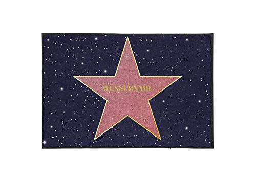 TassenTicker - Walk of Fame Fußmatte mit Namen - personalisiertes Geschenk mit Stern und Namen - innen & außen - waschbar - Geschenkidee - Dekoration von TassenTicker