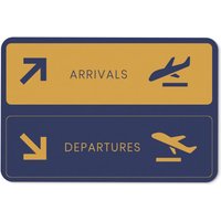 Fußmatte - Arrivals & Departures von Tassenbrennerei