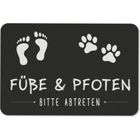 Fußmatte - Füße Und Pfoten Bitte Abtreten von Tassenbrennerei