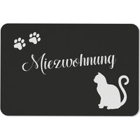 Fußmatte - Miezwohnung Mit Katze von Tassenbrennerei