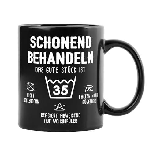 Geschenke zum Geburtstag - Tasse Schonend behandeln Das Gute Stück ist - Lustiges Geburtstagsgeschenk für Männer - Kaffeetasse mit Spruch als Geburtstagsgeschenk BL (35) von Tassenbrennerei