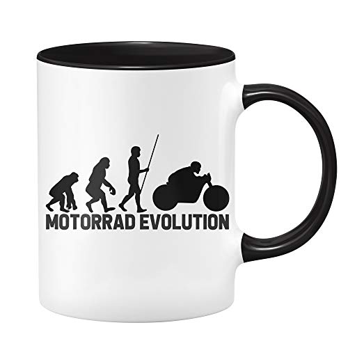 Motorrad Tasse - Motorrad Evolution - Geschenk für Motorradfahrer & Motorradfan - Geschenk für Biker von Tassenbrennerei