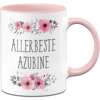 Tasse - Allerbeste Azubine Blumig von Tassenbrennerei