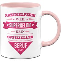 Tasse - Arzthelferin Weil Superheldin Kein Offizieller Beruf Ist von Tassenbrennerei