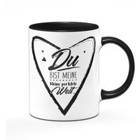 Tasse - Du Bist Meine Perfekte Welt Schwarz Tasse - Du Bist Meine Perfekte Welt Schwarz von Tassenbrennerei