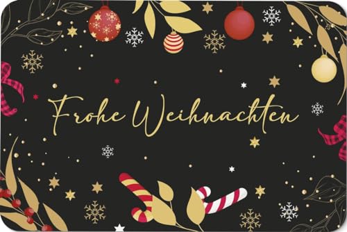 Tassenbrennerei Fußmatte - Frohe Weihnachten - Türmatte mit Spruch - Weihnachtsdeko - rutschfest & Waschbar von Tassenbrennerei