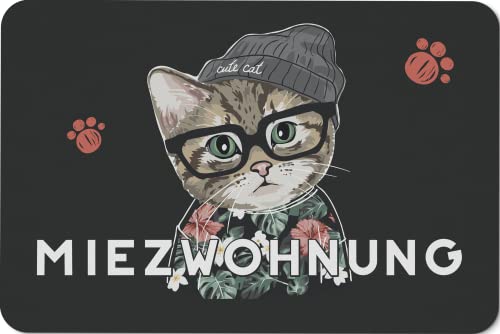 Tassenbrennerei Fußmatte - Katze mit Spruch - Türmatte lustig als Geschenk für Katzenbesitzer - Katzengeschenke (Normal) von Tassenbrennerei