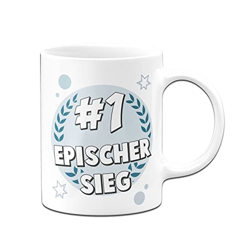 Tassenbrennerei Gaming Tasse mit Spruch Epischer Sieg - Geschenk für Gamer, Bruder oder Sohn (Weiß) von Tassenbrennerei