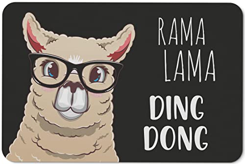 Tassenbrennerei Original - Fußmatte Rama Lama Ding Dong - Matte mit Spruch lustig Drama Lama für innen & außen - Deutsche Quaität von Tassenbrennerei