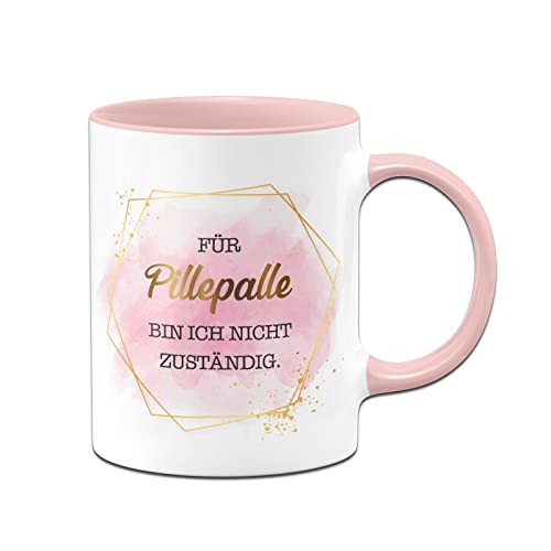 Tassenbrennerei Original Tasse mit Spruch Für Pillepalle bin ich nicht zuständig - Lady Boss Edition im Gold Design - Kaffeetasse Büro Geschenk für Arbeitskollegin (Rosa) von Tassenbrennerei