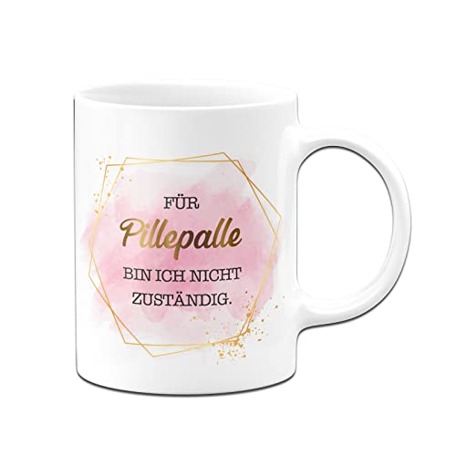 Tassenbrennerei Original Tasse mit Spruch Für Pillepalle bin ich nicht zuständig - Lady Boss Edition im Gold Design - Kaffeetasse Büro Geschenk für Arbeitskollegin (Weiß) von Tassenbrennerei