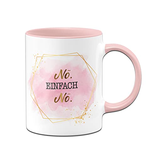 Tassenbrennerei Original Tasse mit Spruch Nö Einfach Nö - Lady Boss Edition Gold Design - Büro Kaffeetasse lustig Geschenk für Kollegin (Rosa) von Tassenbrennerei