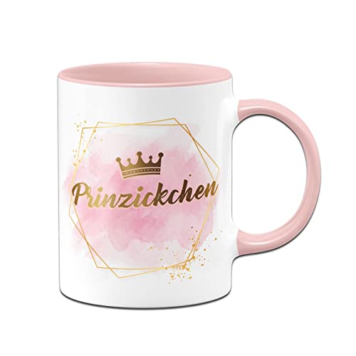 Tassenbrennerei Original Tasse mit Spruch Prinzickchen - Lady Boss Edition im Gold Design - Büro Kaffeetasse lustig für die Arbeit, Geschenk Freundin, Kollegin (Rosa) von Tassenbrennerei