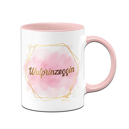 Tassenbrennerei Original Tasse mit Spruch Wutprinzessin - Lady Boss Edition im Gold Design - Büro Kaffeetasse lustig für die Arbeit, Geschenk für Freundin, Kollegin (Rosa) von Tassenbrennerei