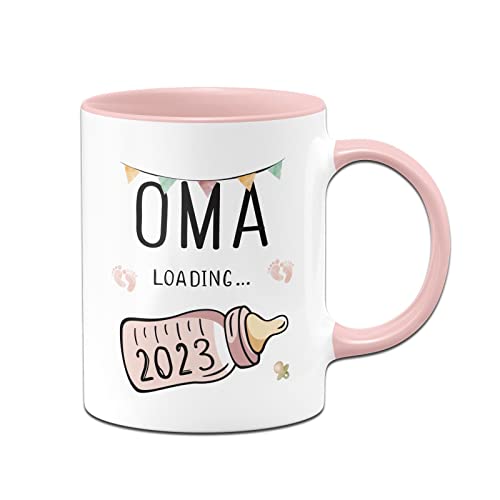 Tassenbrennerei Tasse Oma loading 2023 - Geschenk zur Verkündung der Schwangerschaft für werdende Großeltern - Du wirst Oma von Tassenbrennerei