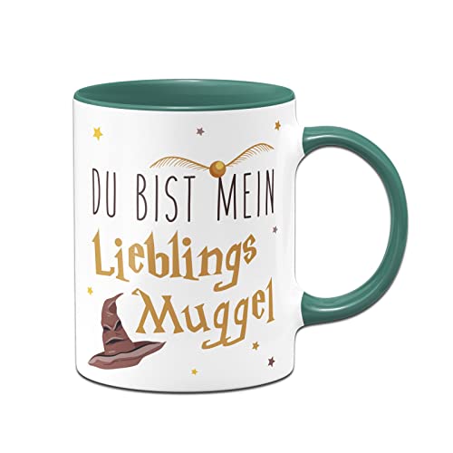 Tassenbrennerei Tasse mit Spruch Du bist mein Lieblings Muggel - Kaffeetasse lustig als Geschenk für Freunde oder Freundin - Fantasy (Dunkelgrün) von Tassenbrennerei