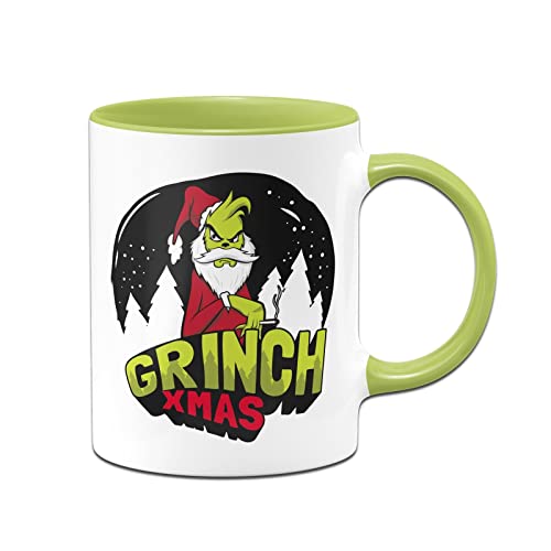 Tassenbrennerei Tasse mit Spruch - Grinch Xmas - Weihnachtstasse lustig - Kaffeetasse als Geschenk (Hellgrün) von Tassenbrennerei