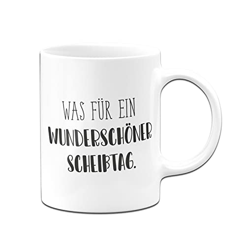 Tassenbrennerei Tasse mit Spruch Was für ein wunderschöner Scheißtag - Pure Statement - Büro Kaffeetasse lustig für die Arbeit, Kollegin von Tassenbrennerei