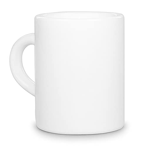Bastel-Tassen ohne Druck zum Bemalen aus Hochwertiger Keramik Einzeln oder im Set/Mug/Cup/Becher/Pott Espresso Tasse (Henkel Rund) 2er Set von Tassendruck