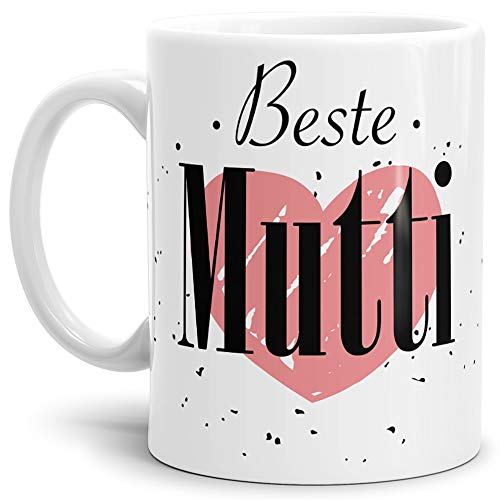 Tassendruck Mama-Tasse Beste Mutti Herz/Mama/Mutter/Mutti/Familie/Mug/Cup/Beste Qualität - 25 Jahre Erfahrung von Tassendruck