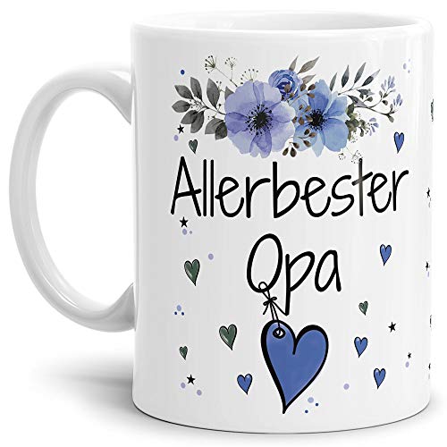 Tasse mit Spruch - Allerbester Opa - Schöne Geschenkidee/zum Geburtstag für beste Freunde und Familie/Danke Tasse - Weiß von Tassendruck