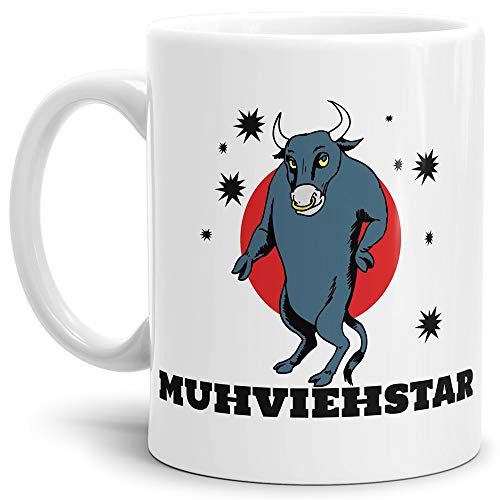 Tasse mit Spruch Muhviehstar - Kaffeetasse/Mug/Cup - Qualität Made in Germany von Tassendruck