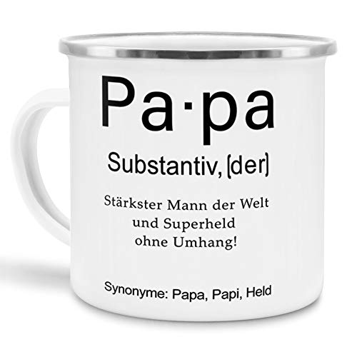 Tassendruck Emaille mit Definition Papa - Wörterbuch/Geschenk-Idee/Dictionary/Beruf/Job/Arbeit/Familie/Emaille groß von Tassendruck