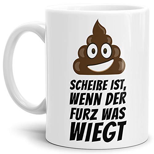 Tassendruck Tasse -Kackhaufen- mit Spruch: Scheisse ist Wenn der Furz was Wiegt - Weiss -/Smiley/Shit/Kacke/Lustig/Witzig/Spaßig/Mug/Cup/Beste Qualität - 25 Jahre Erfahrung Tassendruck Tasse -Kackhaufen- mit Spruch: Scheisse ist Wenn der Furz was Wiegt - Weiss -/Smiley/Shit/Kacke/Lustig/Witzig/Spaßig/Mug/Cup/Beste Qualität - 25 Jahre Erfahrung von Tassendruck