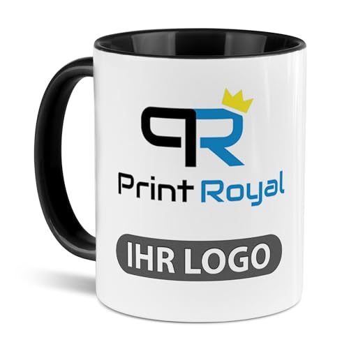 Tassendruck Firmen-Tassen 72 Stück mit eigenem Logo gestalten - Geschenke zum Firmenjubiläum, für Kollegen, Merchandise, B2B | Personalisierte Fotogeschenke, Innen & Henkel Schwarz, 300 ml Tassendruck Firmen-Tassen 72 Stück mit eigenem Logo gestalten - Geschenke zum Firmenjubiläum, für Kollegen, Merchandise, B2B | Personalisierte Fotogeschenke, Innen & Henkel Schwarz, 300 ml von Tassendruck