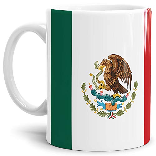 Tassendruck Flaggen-Tasse/Souvenir/Urlaub/Länder-Fahne/Kaffetasse/Mug/Cup - (Mexiko, Normal) von Tassendruck