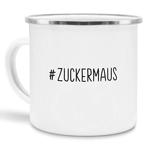 Tassendruck Hashtag-Emaille #zuckermaus - Cool/Modern/Lustig/Geschenk-Idee/Emaille groß von Tassendruck