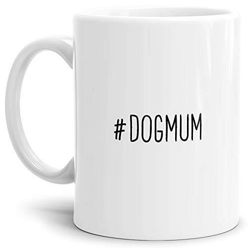 Tassendruck Hashtag-Tasse #dogmum - Cool/Modern/Lustig/Geschenk-Idee/Weiss von Tassendruck