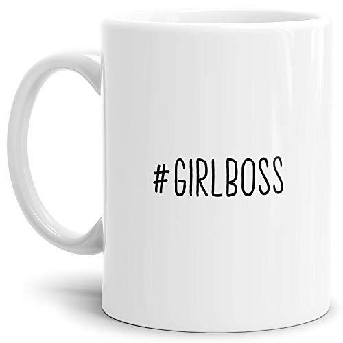 Tassendruck Hashtag-Tasse #girlboss - Cool/Modern/Lustig/Geschenk-Idee/Weiss von Tassendruck