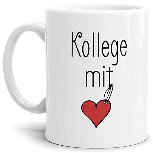 Spruch-Tasse für Mitarbeiter und Kollegen - Kollege mit Herz - Weiß - Mug/Cup/Becher/Lustig/Geschenk-Idee/Beste Qualität von Tassendruck