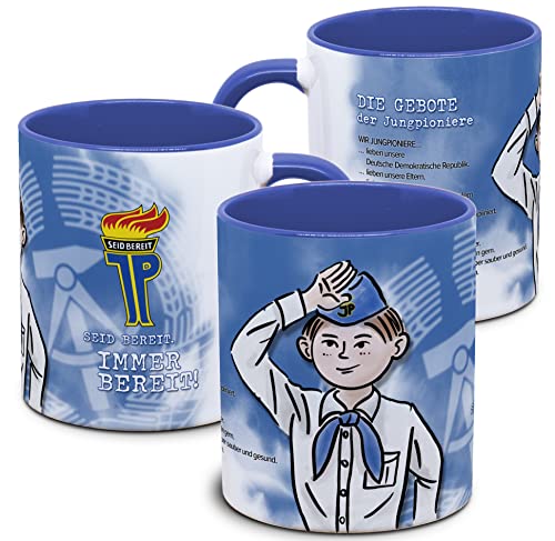 Tassenkasper - DDR Tasse: Gebote der Jungpioniere - DDR Pionier, Pioniergruß, Seid bereit - immer bereit von Tassenkasper