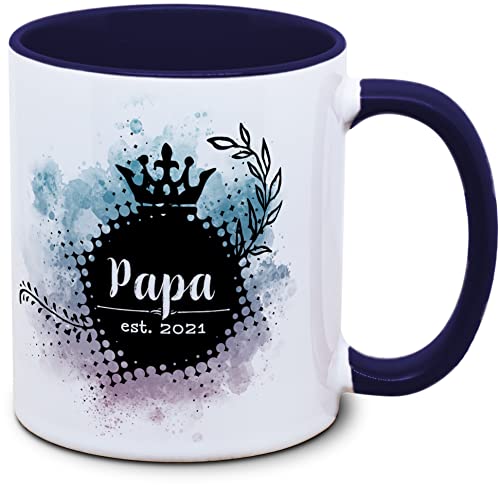 Tassenkasper - Tassen zur Geburt: Papa est. "Jahreszahl", Tasse für Papa, Geschenk für werdende Väter, Geschenk zu Geburt, Tasse Geburt von Tassenkasper