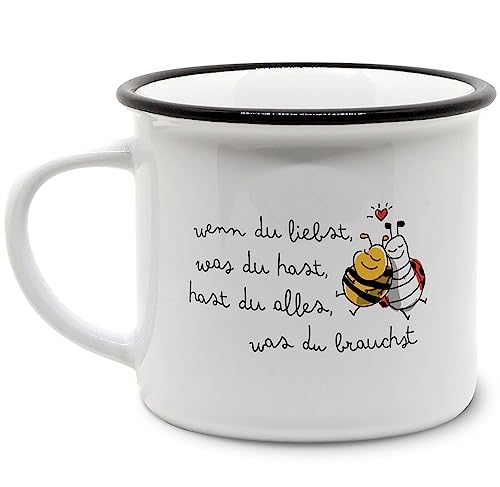 Tassenkasper - Wenn du liebst, was du hast, hast du alles, was du brauchst - Pummel & Marie, Vintage-Tasse von Tassenkasper