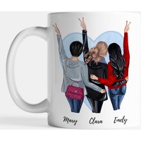 3 Kolleginnen Tasse Personalisiert Mit Spruch - Abschiedsgeschenk Kollegin Herz Arbeitskollegin Geschenk Lieblingskollegin Abschied von Tassenliebling