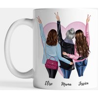 Mama 2 Töchter Tasse Personalisiert - Geschenk Zum Muttertag Geburtstag Für Die Weltbeste Oder Tochter Geburtstagsgeschenk Mutter von Tassenliebling