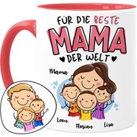 Mama Tasse Mit 1-3 Kindern Personalisiert - Geschenk Zum Muttertag Geburtstag Für Die Beste Der Welt Geburtstagsgeschenk Mutter von Tassenliebling