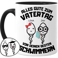 Papa Tasse Personalisiert Lustig 1-4 Kinder - Papas Beste Schwimmer Geschenk Zum Vatertag Vatertagsgeschenk Vater Tochter Sohn von Tassenliebling